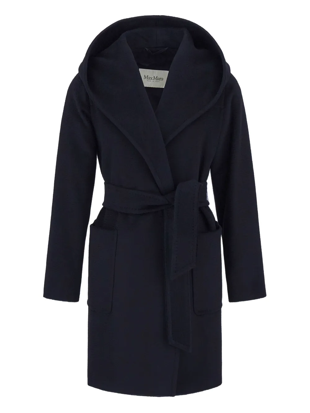 Max Mara Rialto hooded belted coat - ブルー Max Mara Rialto hooded belted coat - ブルー