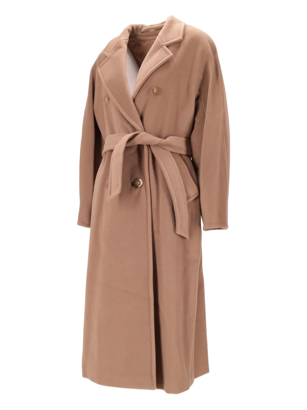 Max Mara Mantel met dubbele rij knopen Bruin