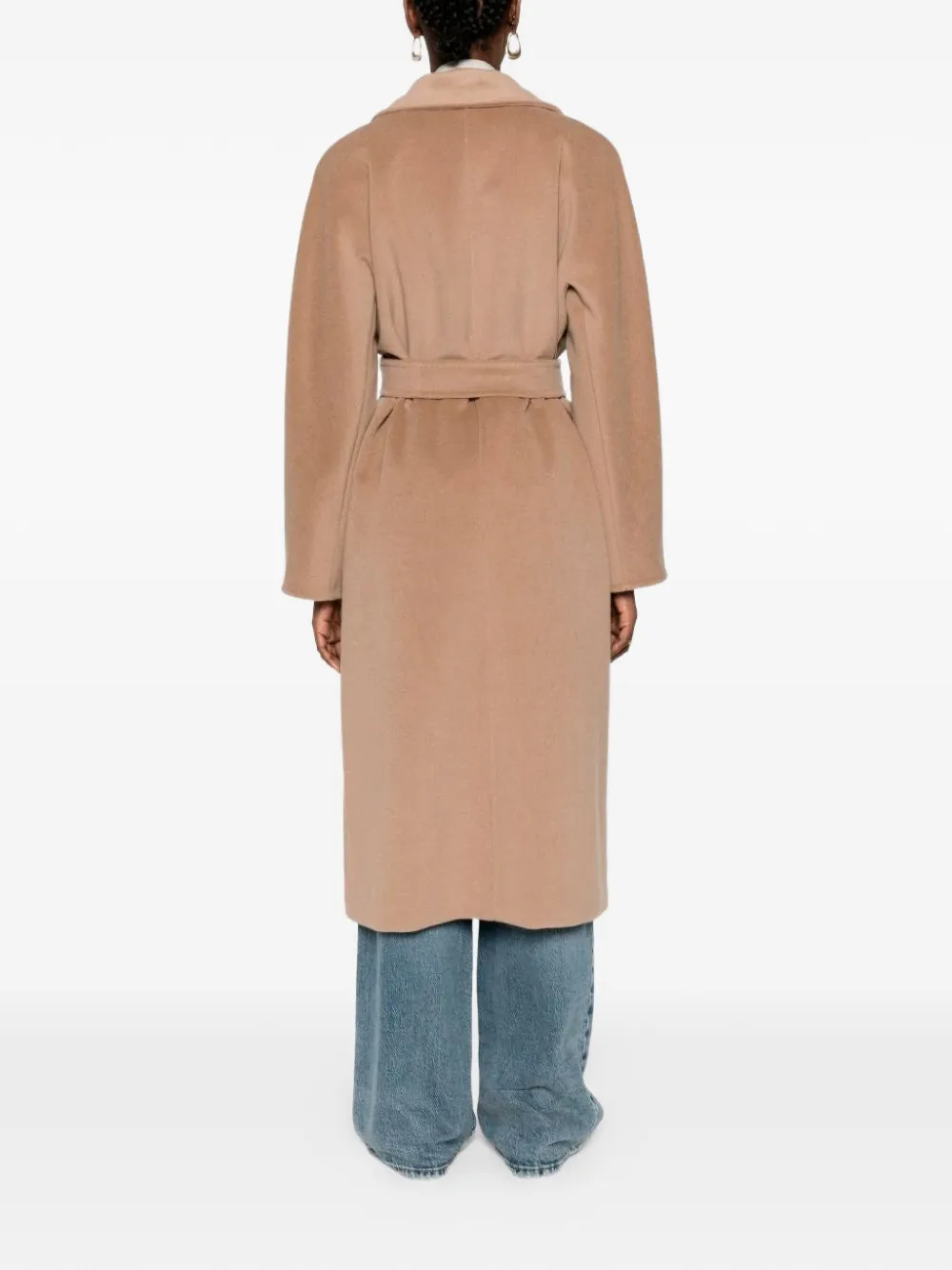 Max Mara Madame 101801 jas met dubbele rij knopen en ceintuur Beige