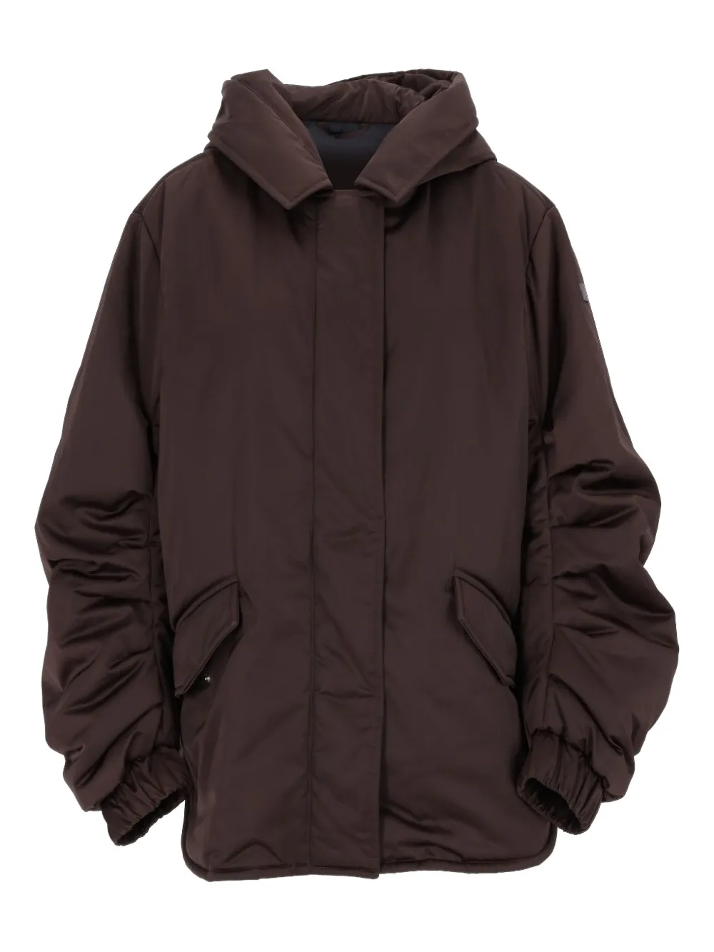 Lempelius Hooded-padded Jacket In Brown