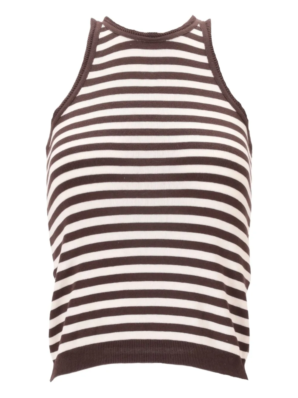 Max Mara Arnes striped top - ブラウン Max Mara Arnes striped top - ブラウン