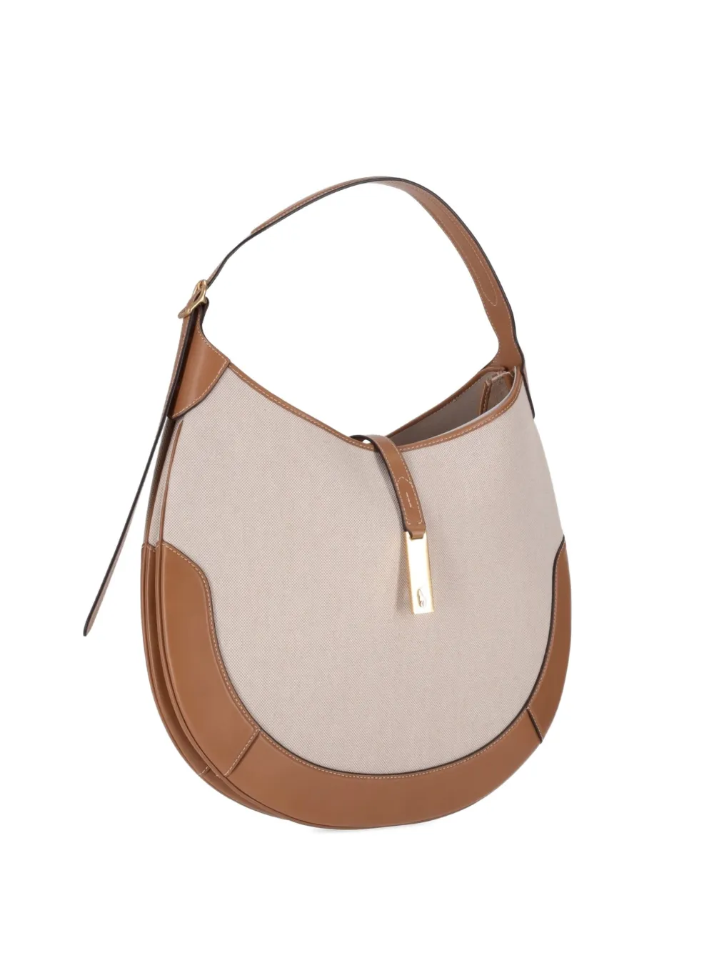 Polo Ralph Lauren Large Polo Id Shoulder Bag In Brown