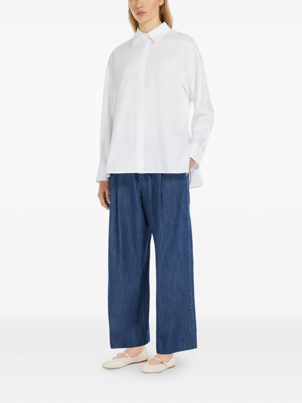 'S Max Mara Conero oxford cotton shirt - Wit