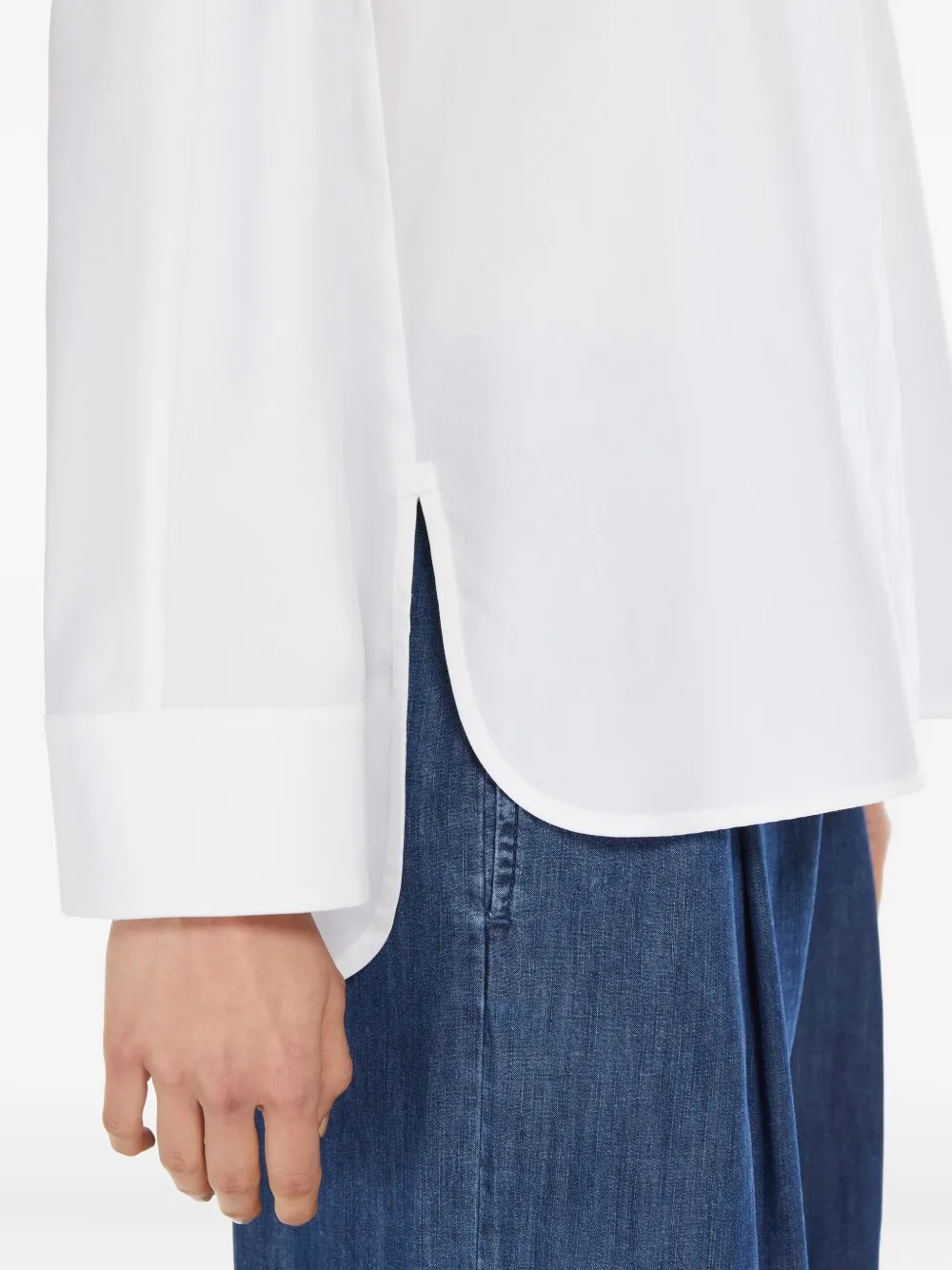 'S Max Mara Conero Oxford katoenen blouse Wit