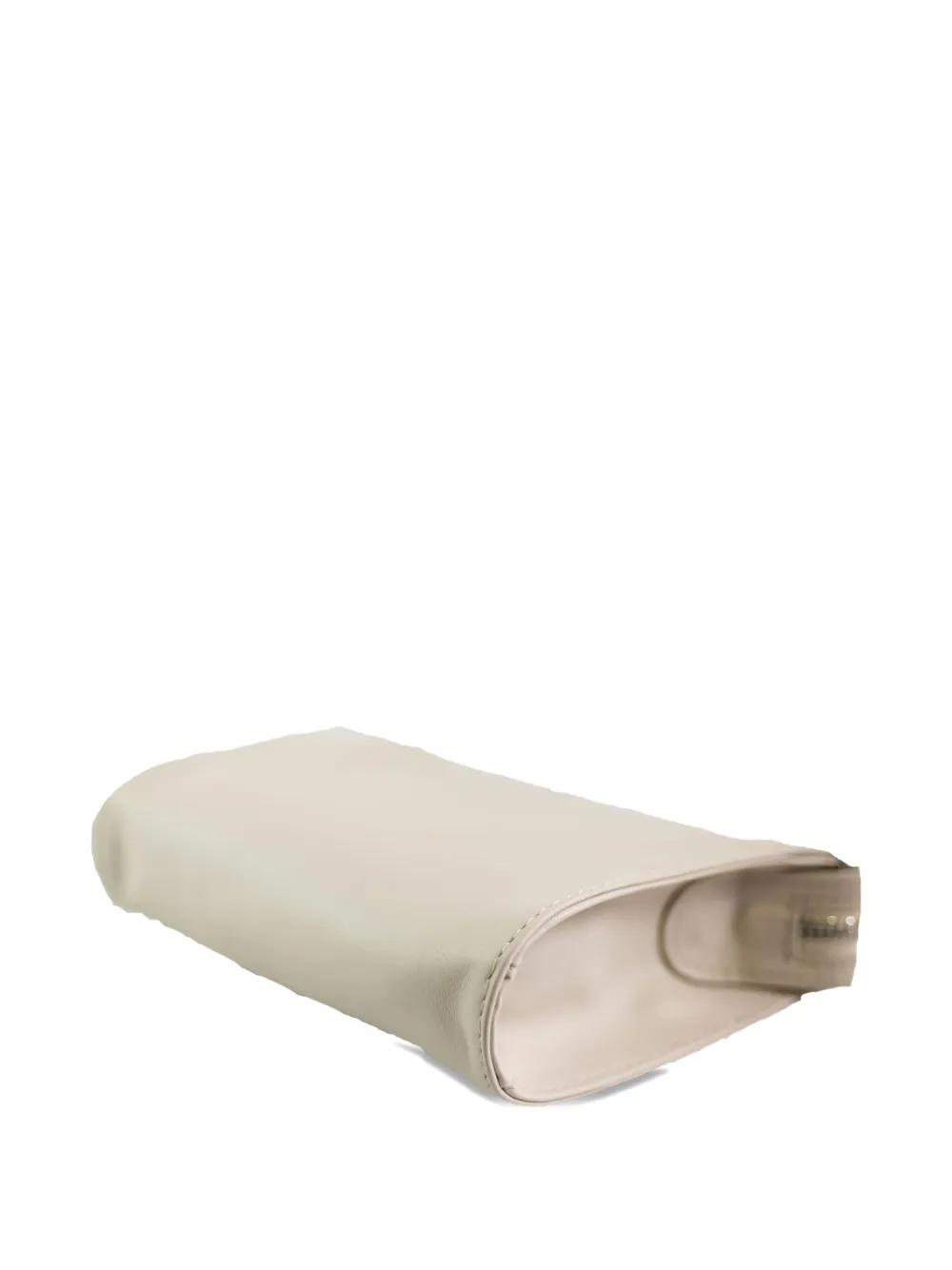 La Rose Minimal Leather Make-up Bag In Neutral