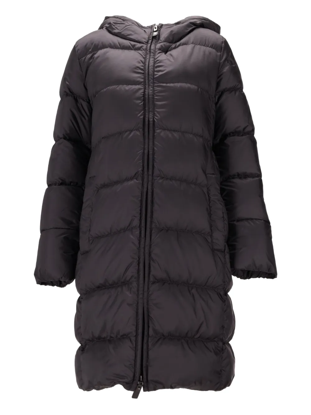 Max Mara Midi Down Jacket In Water-repellent Technical Fabric In Black