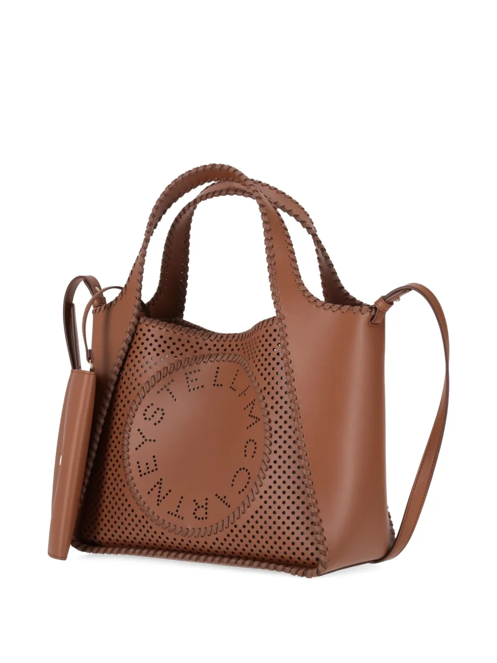 Stella Mccartney Perforated Logo-detail Cross Body Bag In Brown