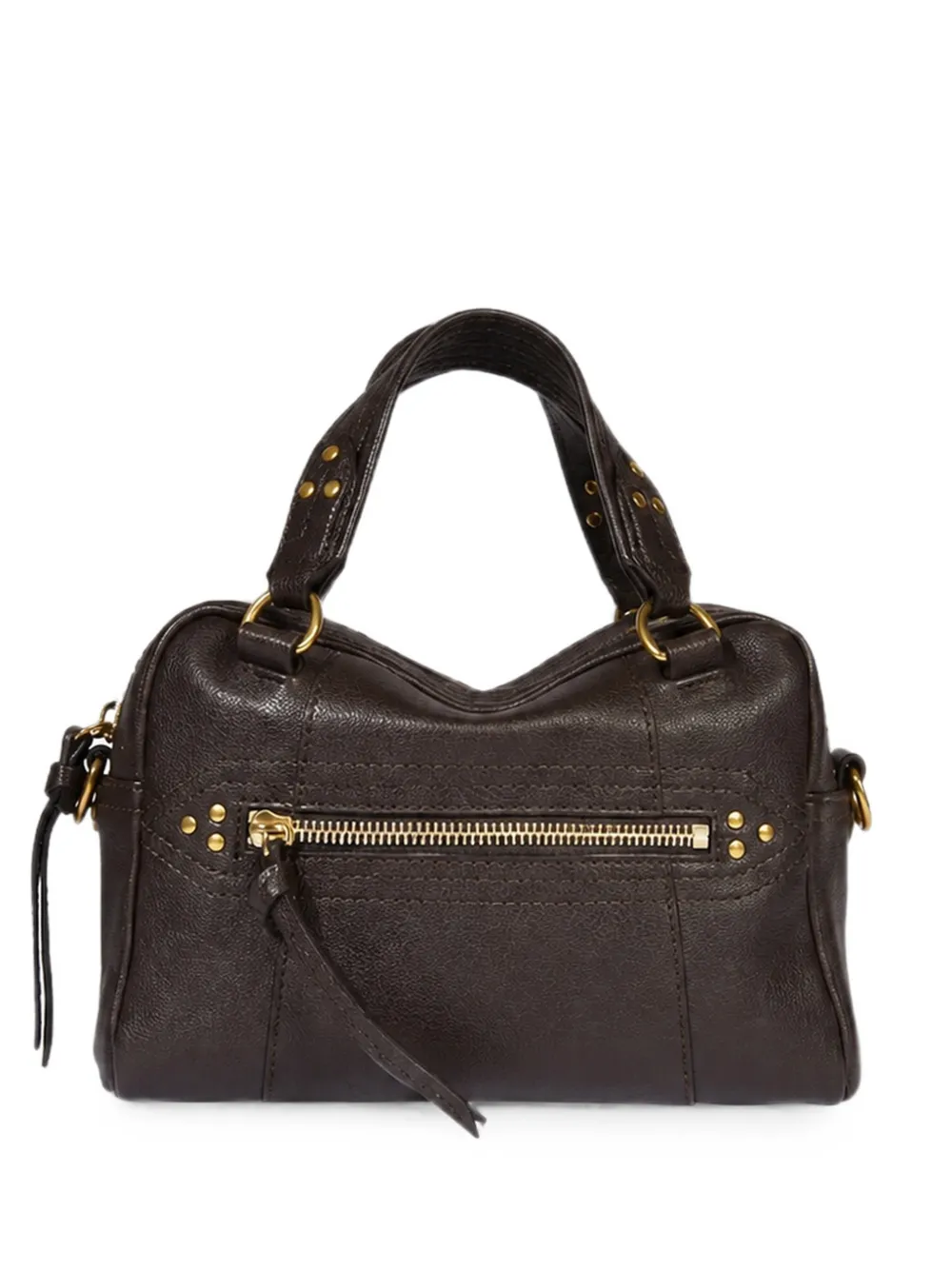 Jérôme Dreyfuss Mini Lucky Bowling Zip Cross Body Bag In Brown