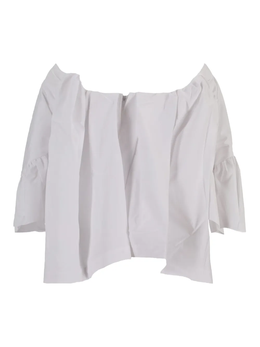 MERYLL ROGGE Shirt met ruchemouwen - Wit