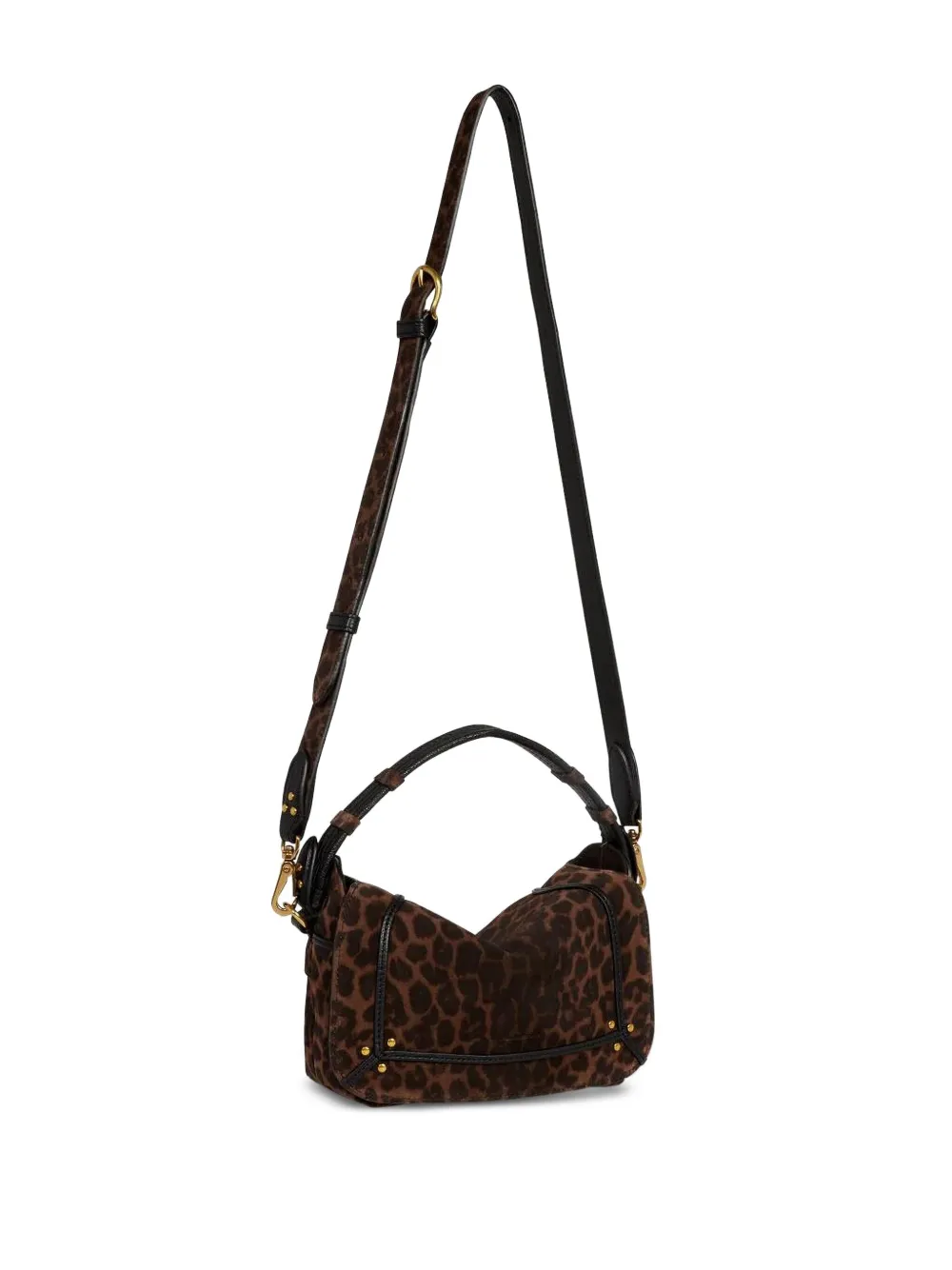 Jérôme Dreyfuss S Pepito schoudertas met luipaardprint Bruin