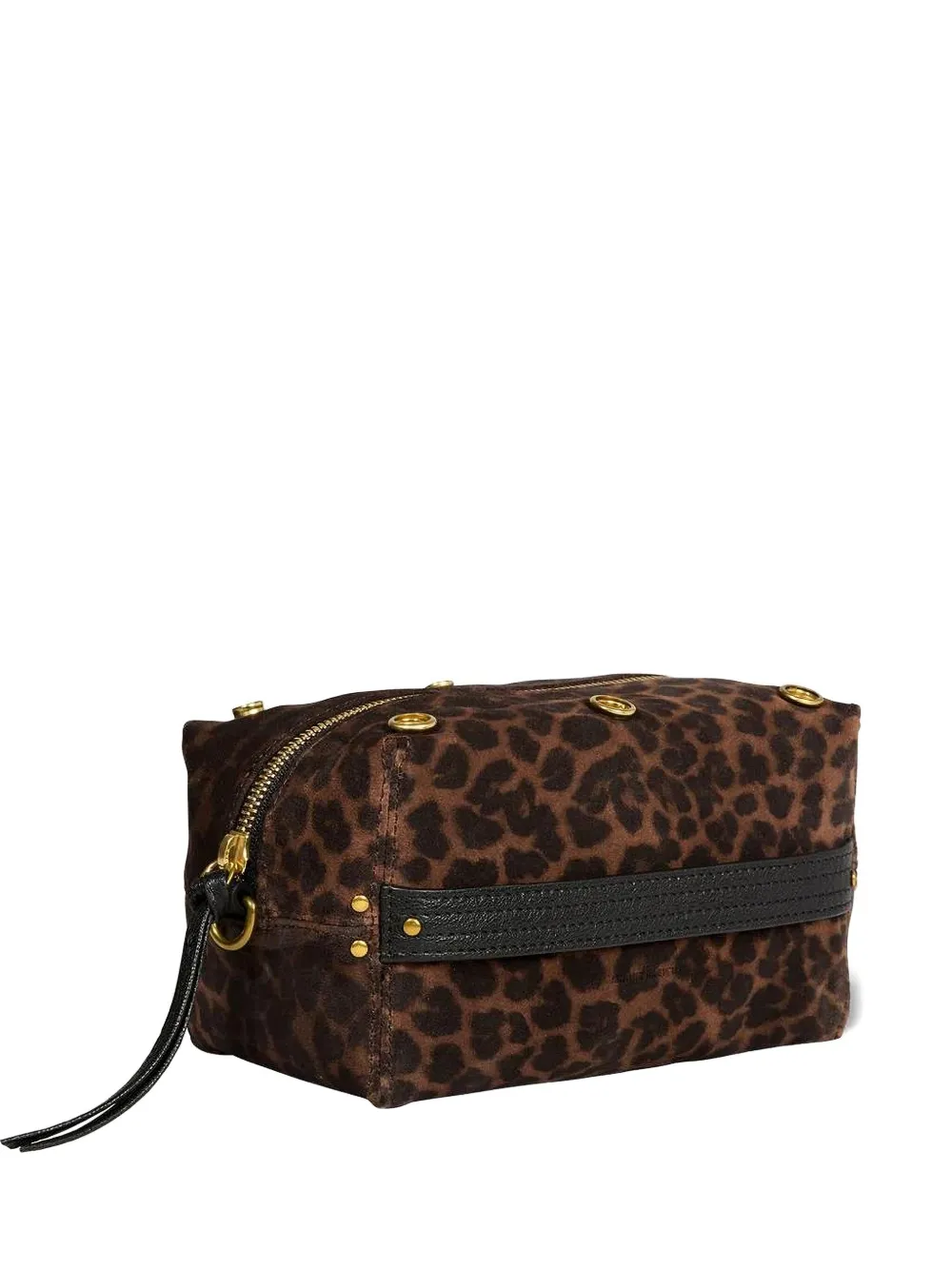 Jérôme Dreyfuss Mini Lucky Leopard-print Clutch Bag In Brown