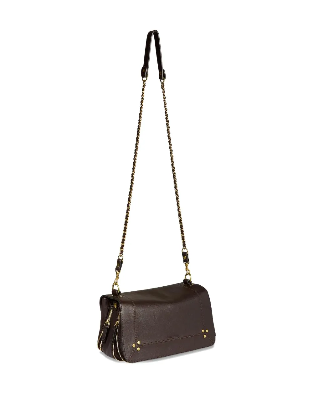 Jérôme Dreyfuss Bobi Shoulder Bag Adjustable Volume Features In Brown