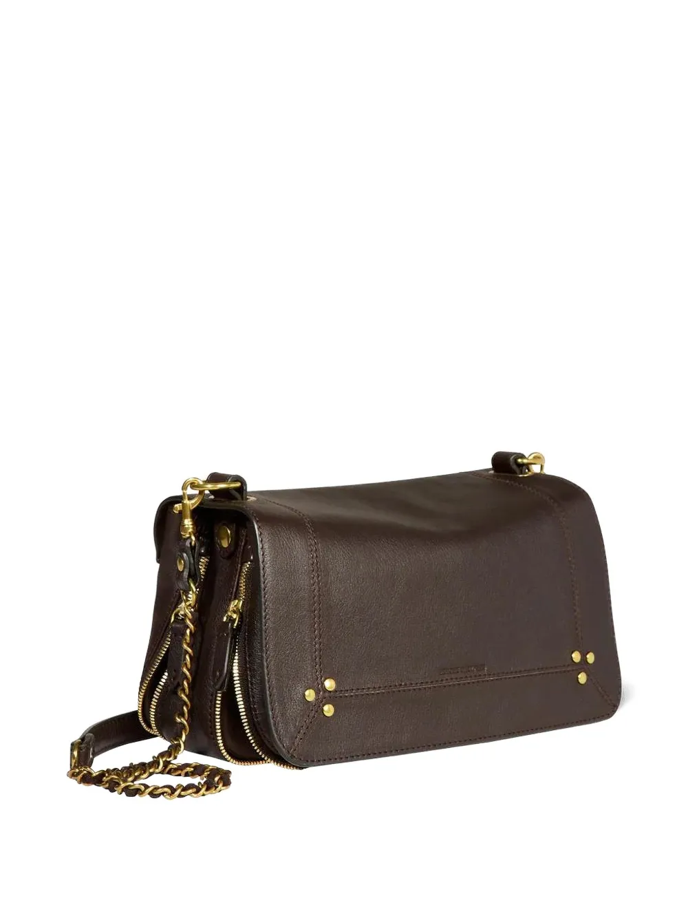 Jérôme Dreyfuss Bobi Shoulder Bag Adjustable Volume Features In Brown