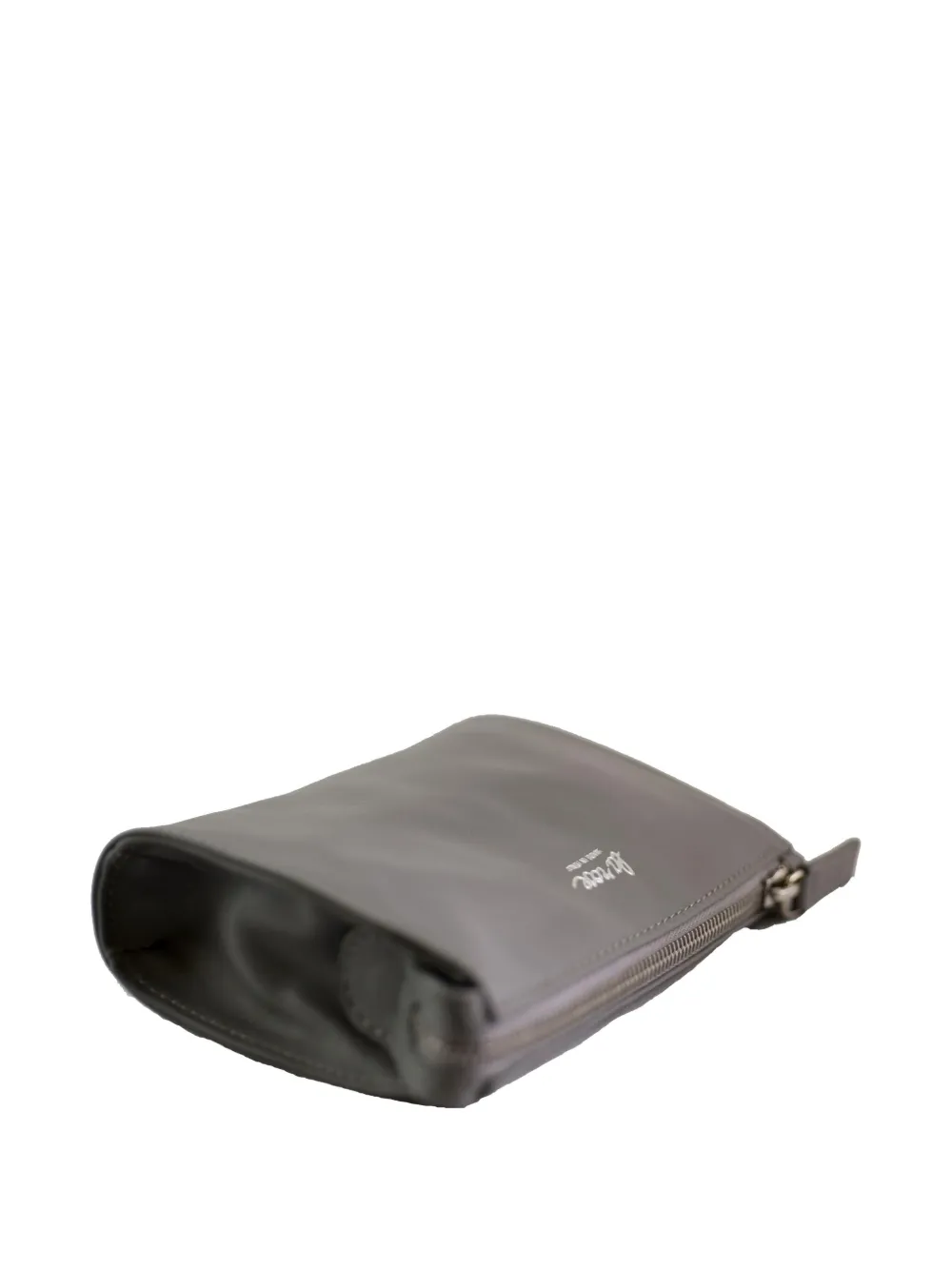 La Rose Minimal Leather Make-up Bag In Purple