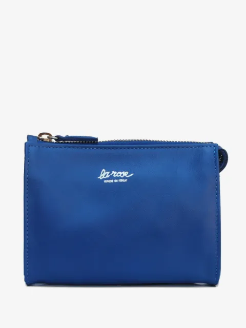 LA ROSE logo-print leather make up bag
