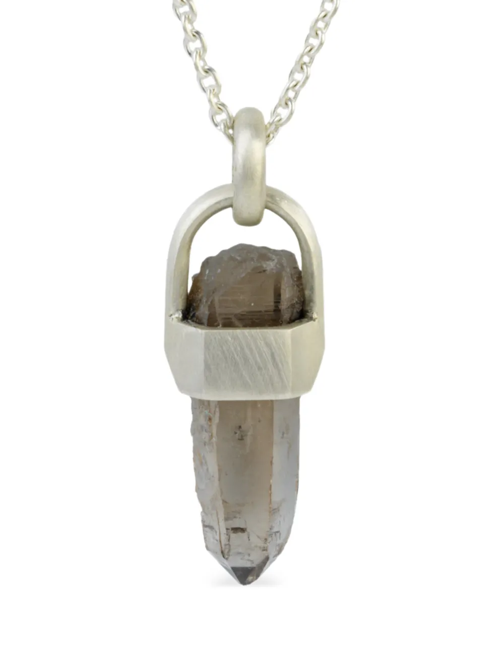 Parts of Four sterling silver Talisman Quartz necklace - Argento