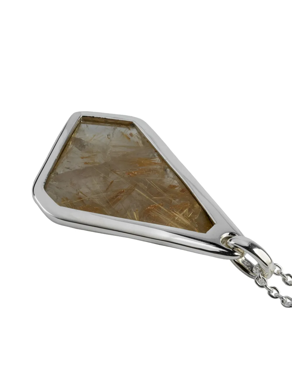 Parts Of Four Silver Halos Crystal Necklace In Brown