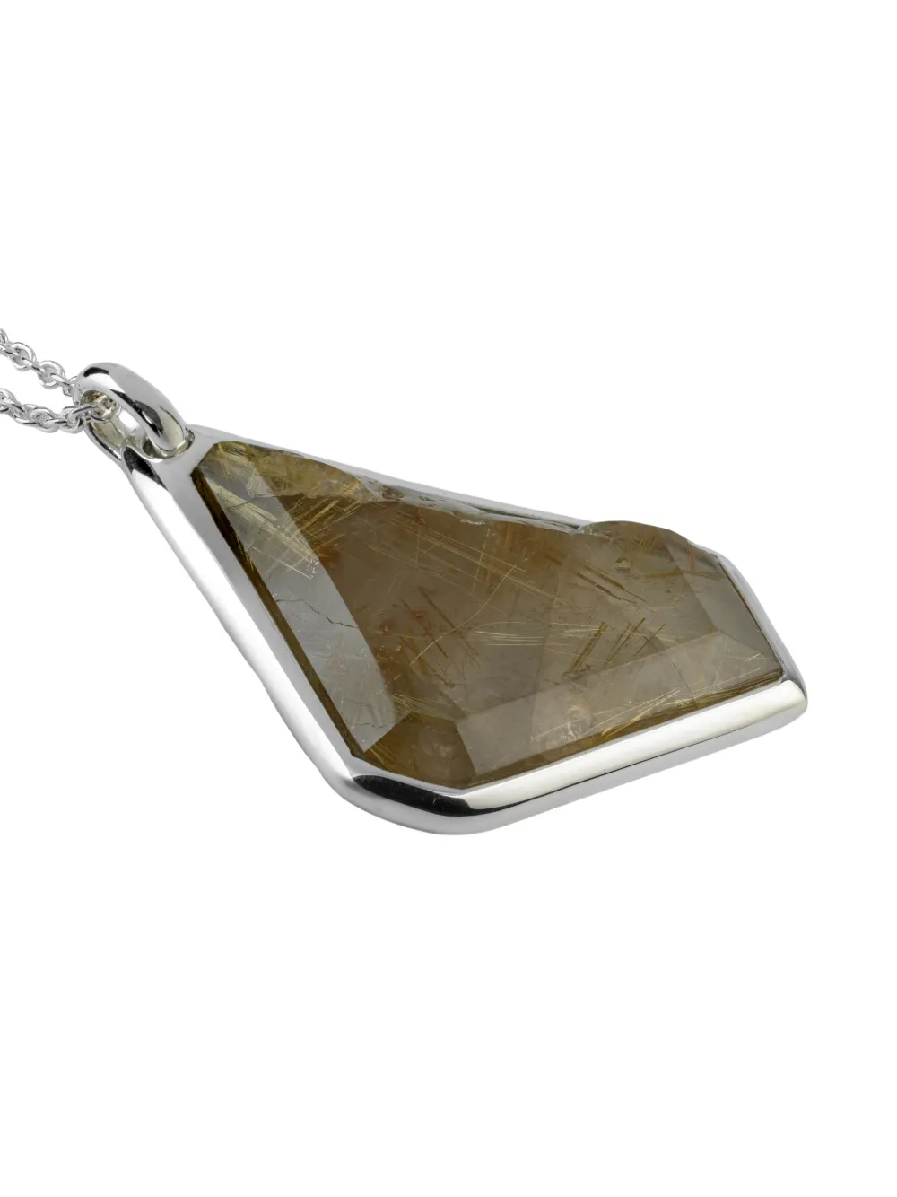 Parts Of Four Silver Halos Crystal Necklace In Brown