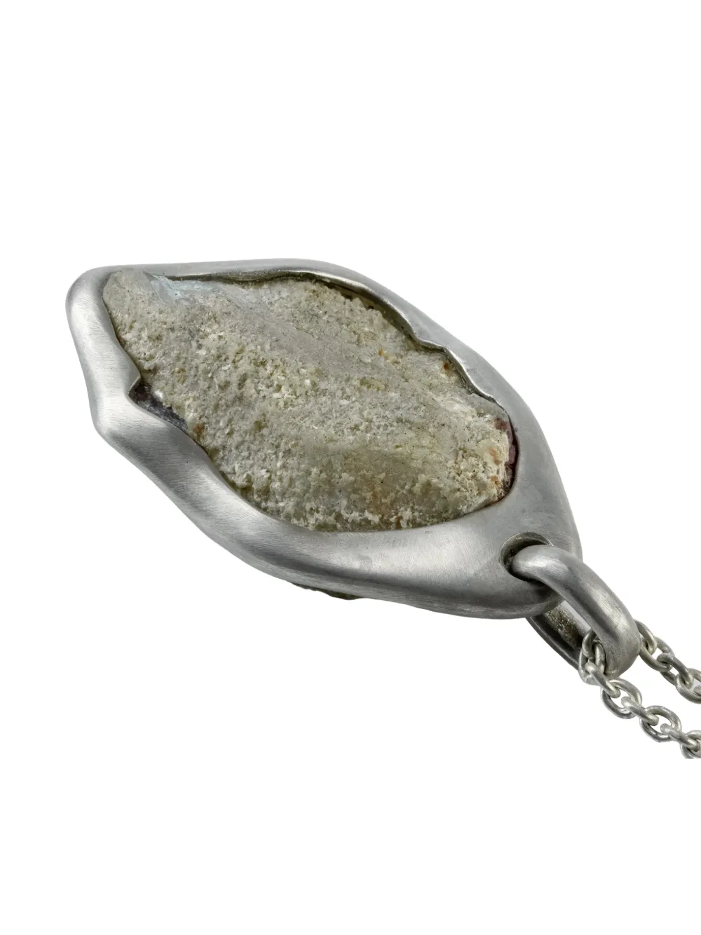 Parts Of Four Sterling Silver Halos Rubellite Tourmlaine Necklace In Metallic