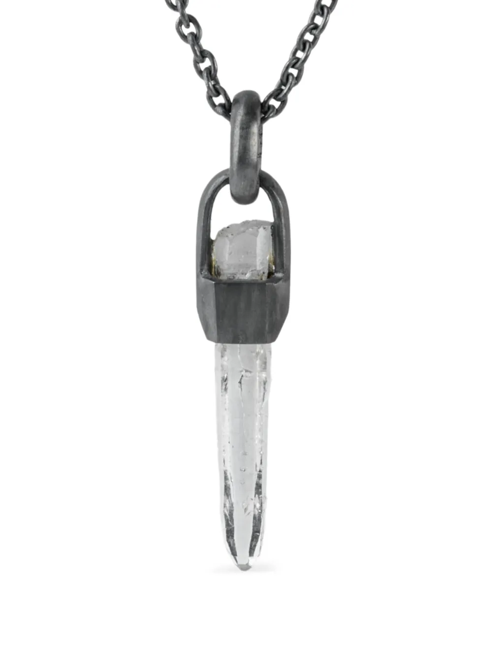 Parts of Four sterling silver Talisman Quartz necklace - Argento
