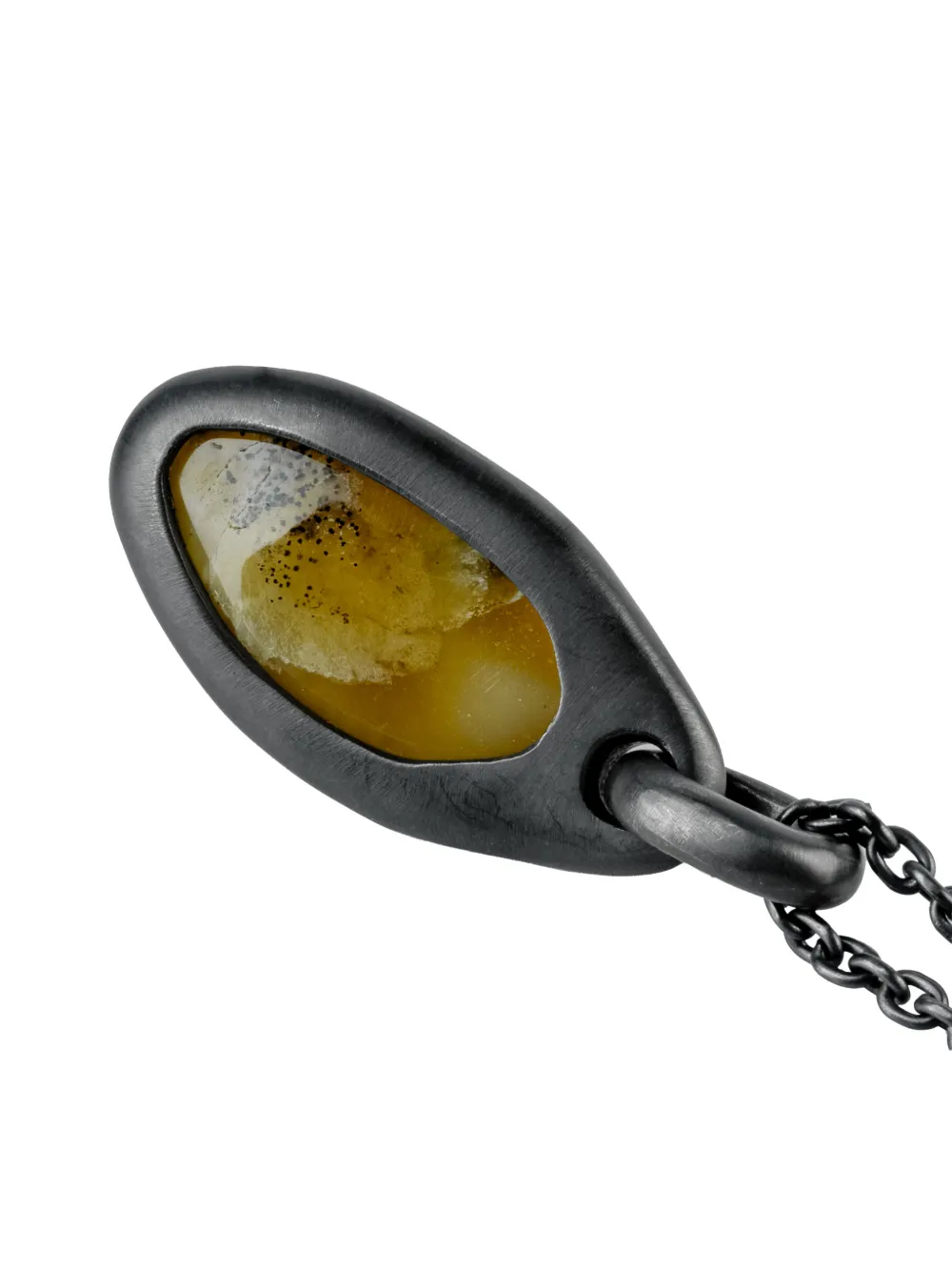 Parts Of Four Sterling Silver Halos Calcite Necklace In Black