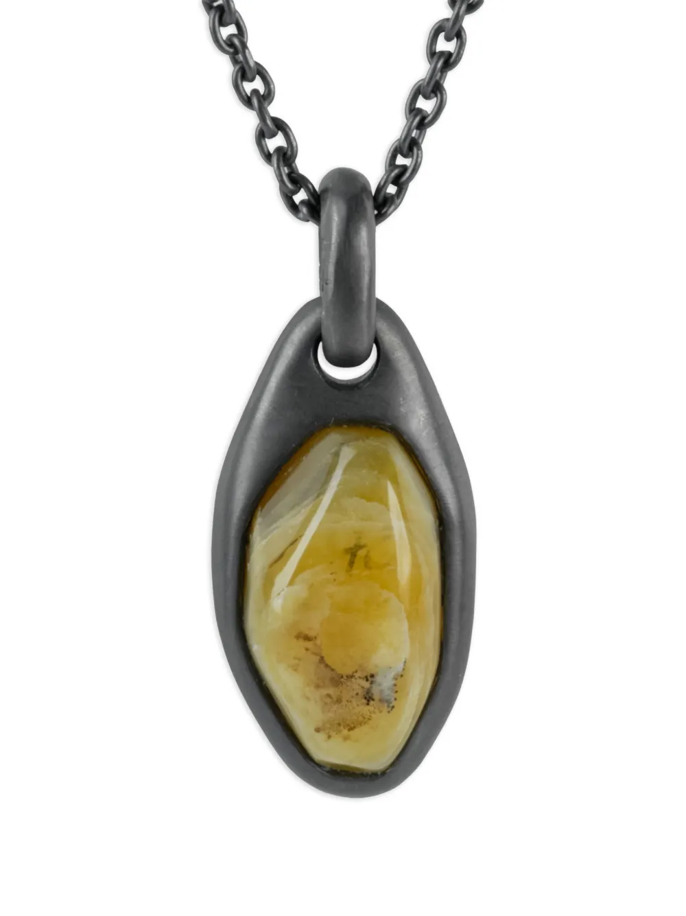 Parts of Four sterling silver Halos calcite necklace - Nero