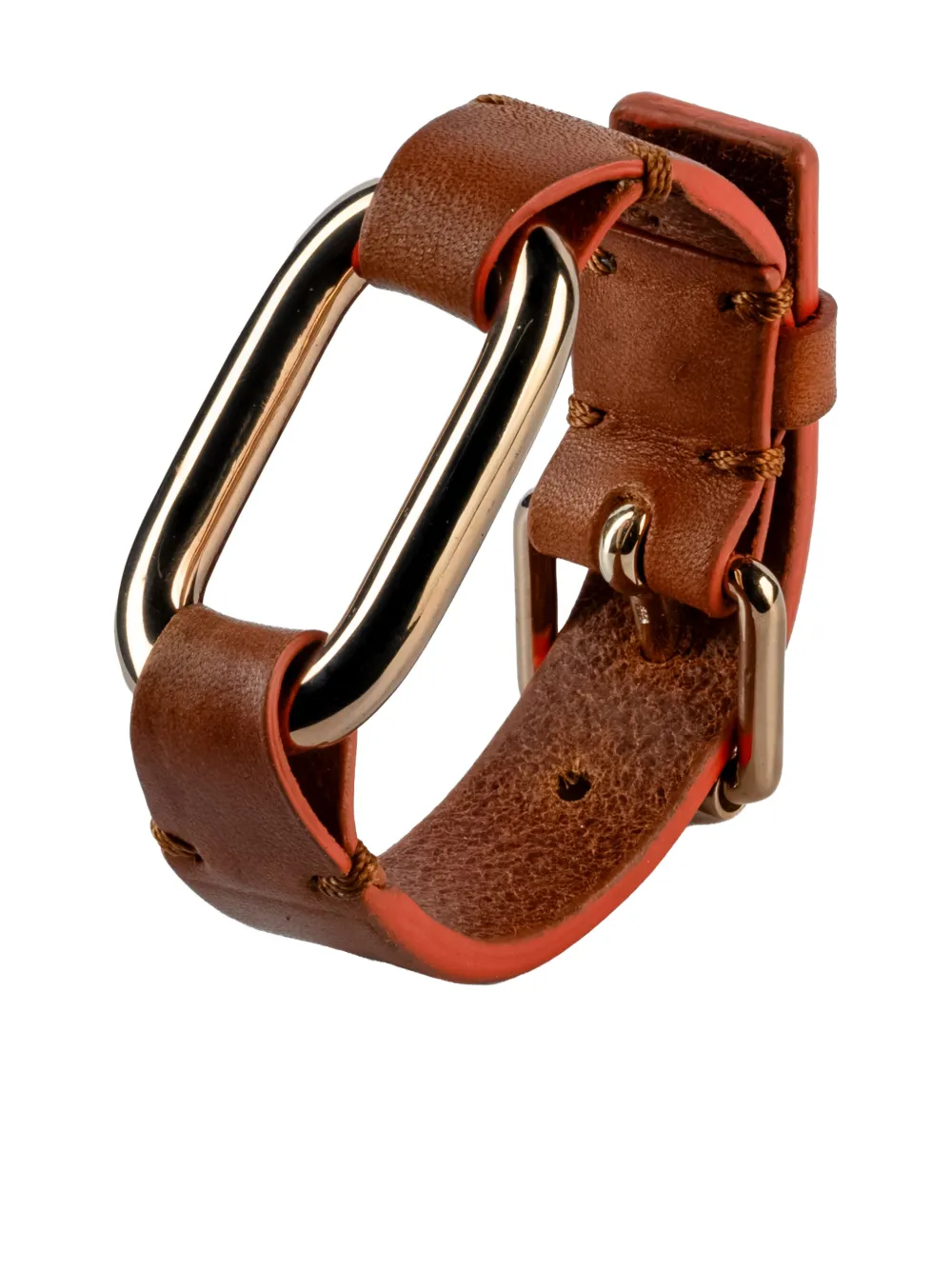 Parts Of Four Sterling Silver Link Gauntlet Bracelet In Brown