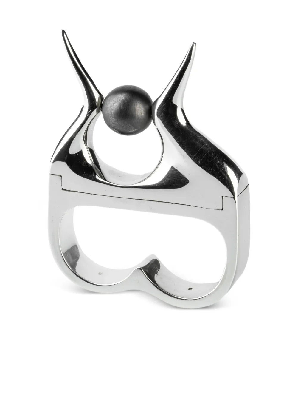 Parts of Four sterling silver Double Plate ring - Argento