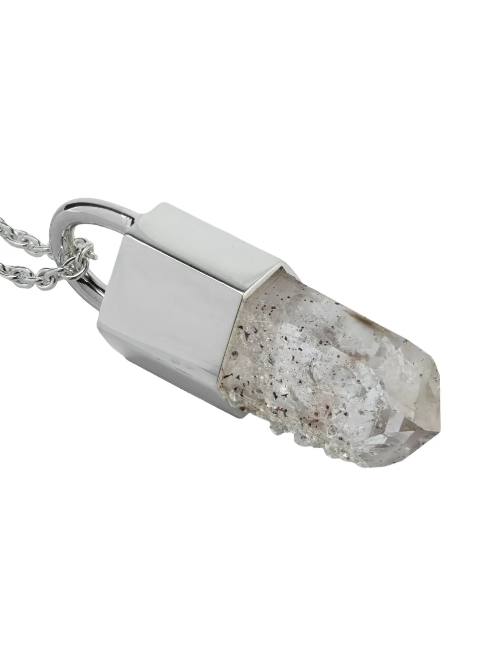 Parts Of Four Sterling Silver Talisman Amethyst Necklace In Metallic