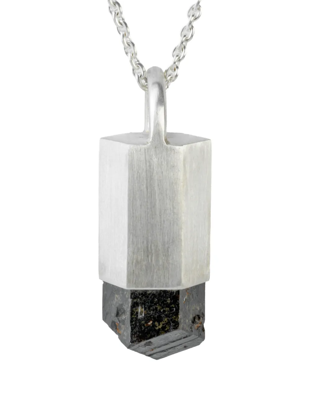 Parts Of Four Sterling Silver Talisman Garnet Necklace In Metallic