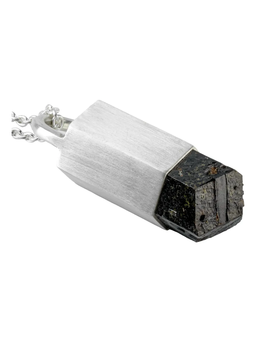 Parts Of Four Sterling Silver Talisman Garnet Necklace In Metallic