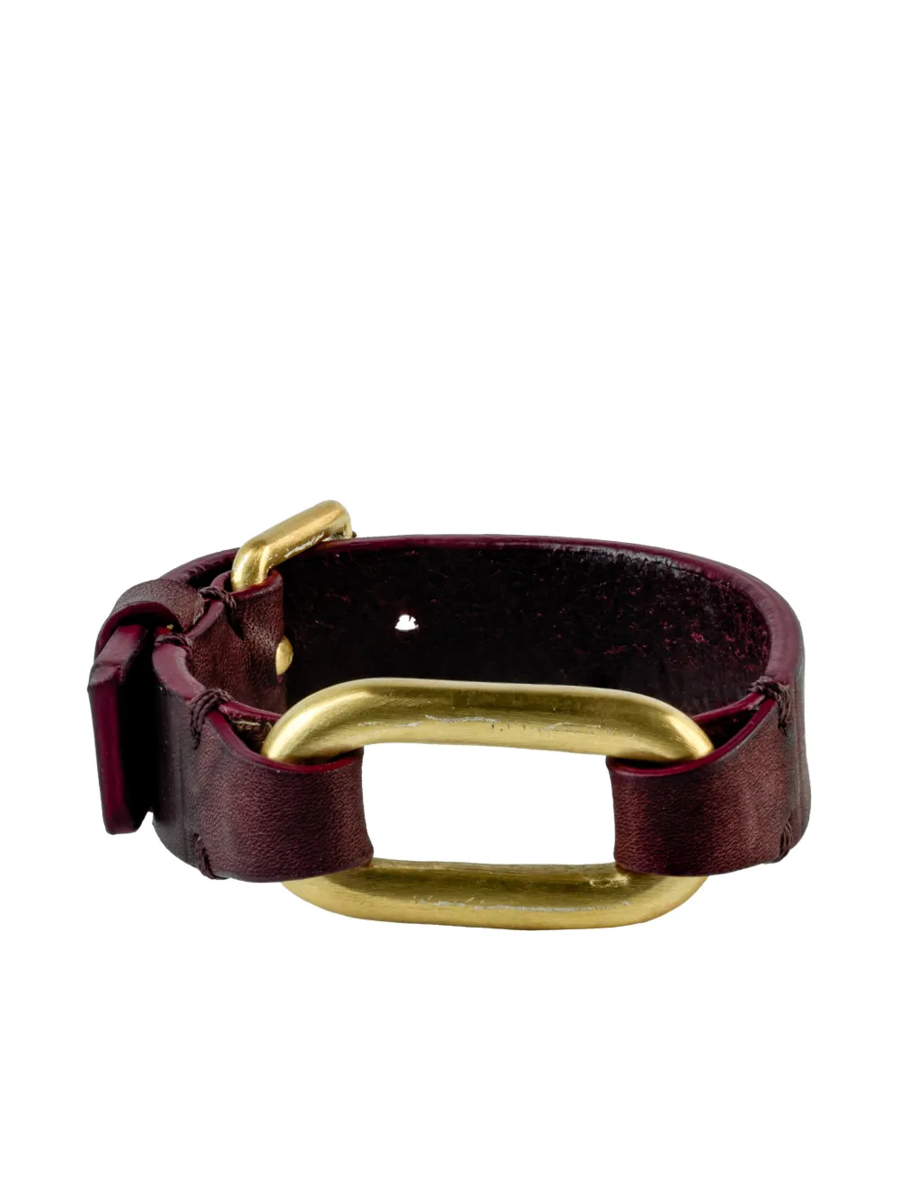 Parts Of Four Sterling Silver Link Gauntlet Square-detail Bracelet In Burgundy