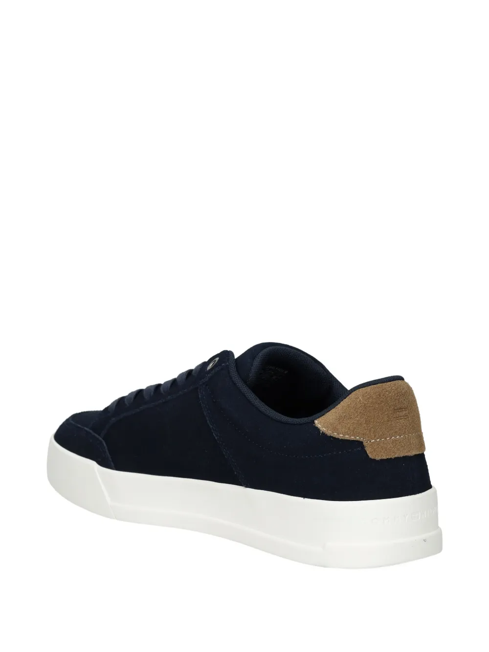 Tommy Hilfiger Lace-up Panelled Suede Sneakers In Blue