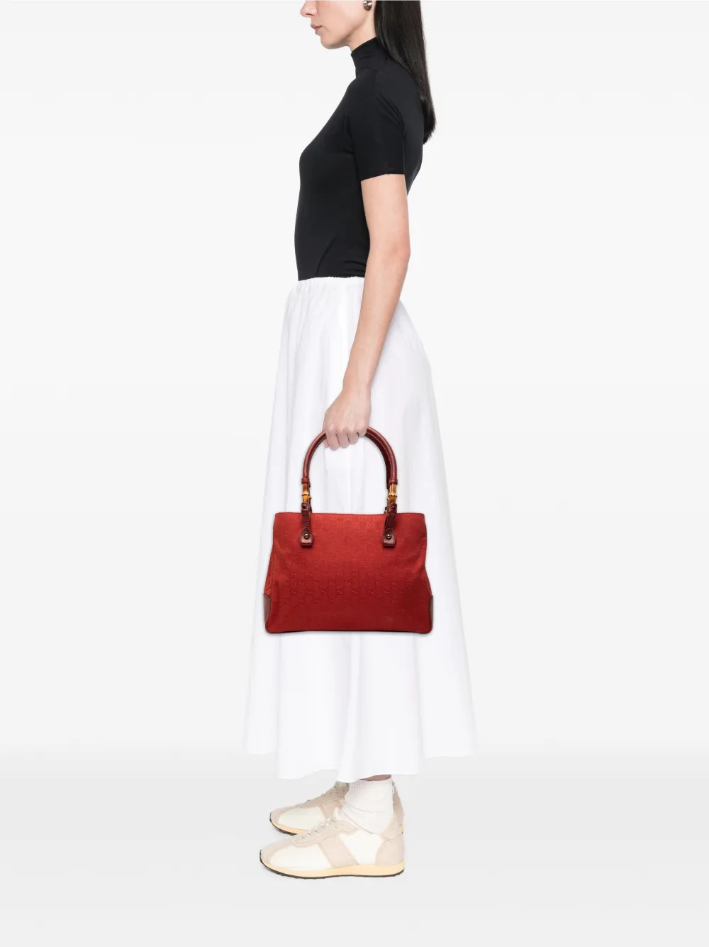 Gucci Pre-Owned 2000-2015 GG Canvas Bamboo tote bag | Pre-Owned | Image 2