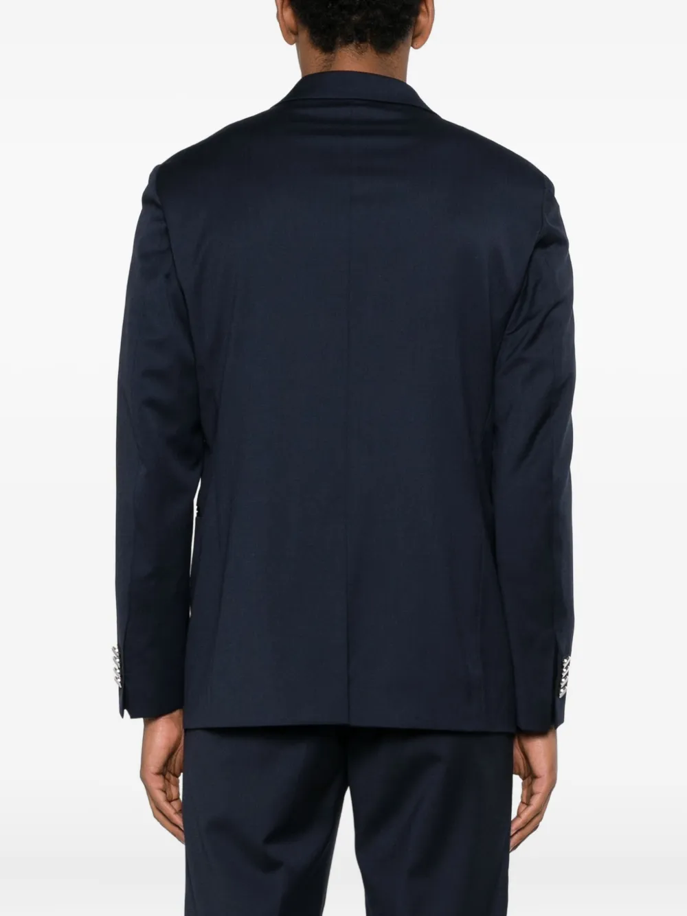 Manuel Ritz Double-breasted Button-up Blazer In Blue