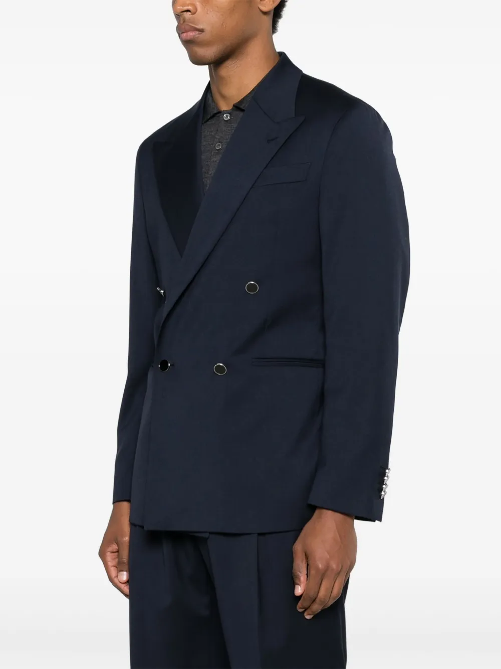 Manuel Ritz Blazer met dubbele rij knopen Blauw