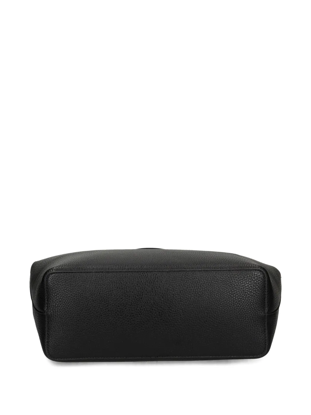 Ralph Lauren Pebble-grain Charm-detail Tote Bag In Black