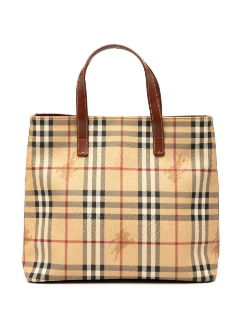 Burberry Pre-Owned tote de lona revestida Haymarket Check  2000-2017