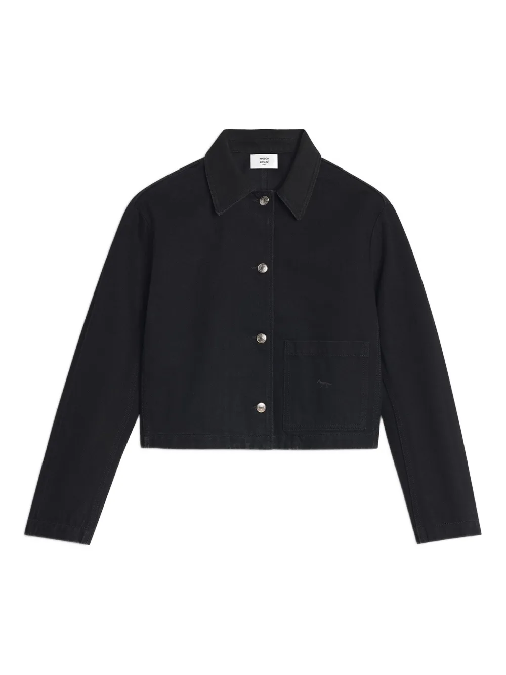 Maison Kitsuné pocket button cotton denim jacket - ブラック Maison Kitsuné pocket button cotton denim jacket - ブラック