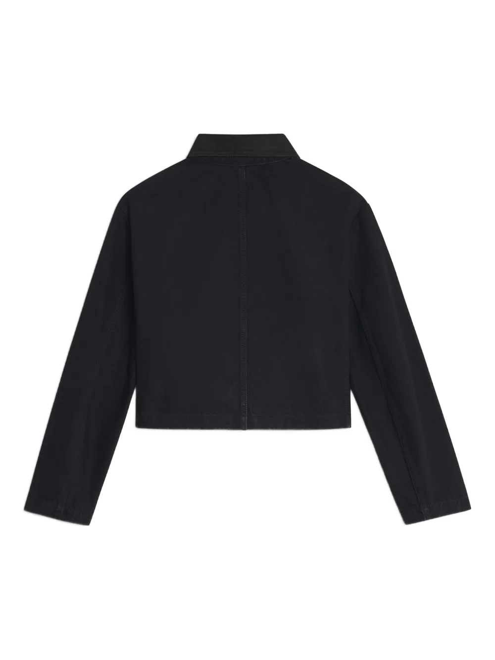 Maison Kitsuné Pocket Button Cotton Denim Jacket In Black
