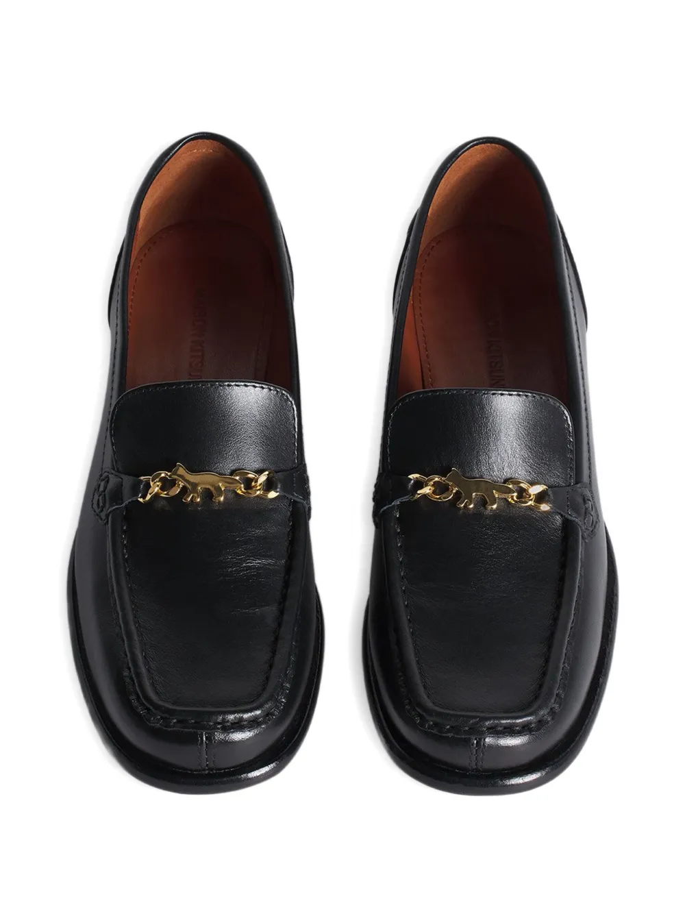 Maison Kitsuné Fox-detail Loafers In Black