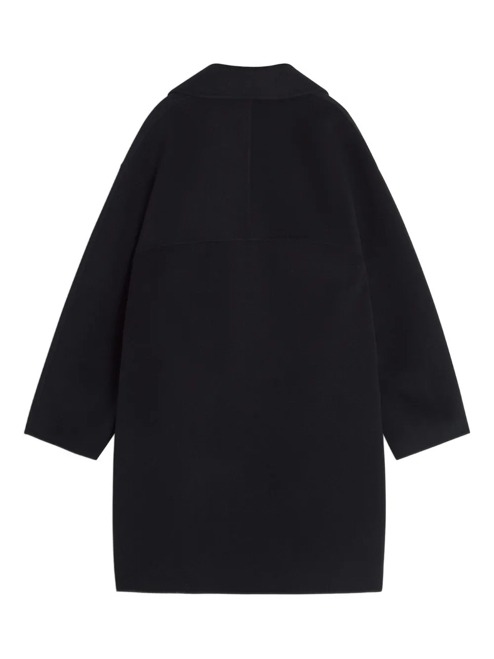 Maison Kitsuné Button Wool Coat In Black