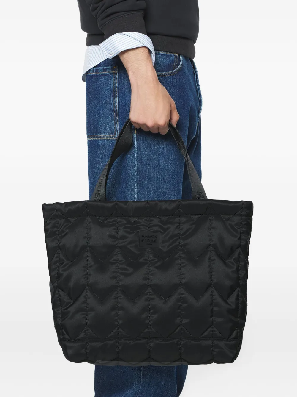 Maison Kitsuné large chevron quilted tote bag | Hombre | Image 2