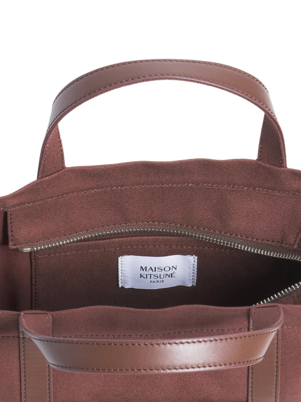 Maison Kitsuné Kleine Fox Head shopper Bruin