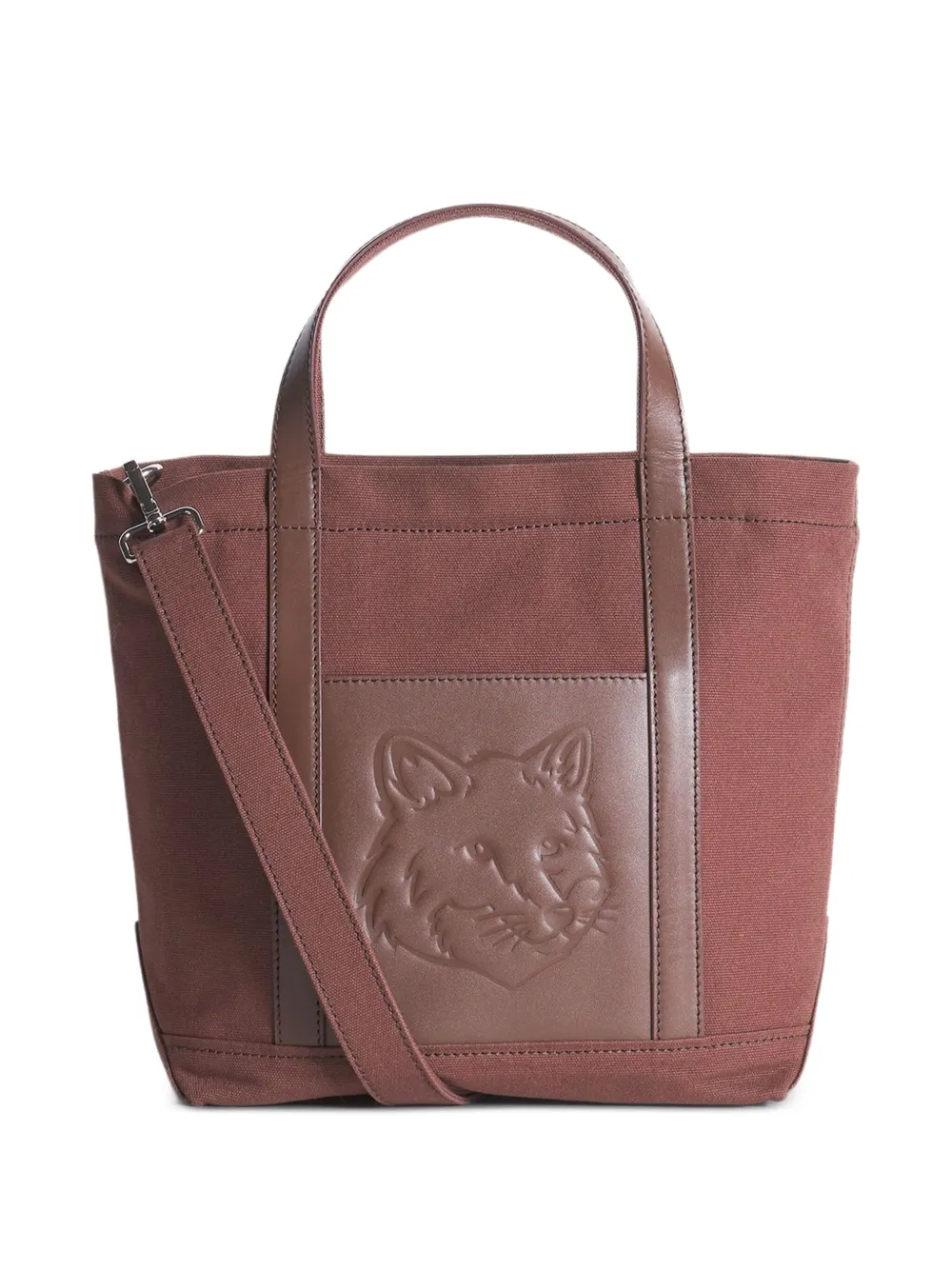 Maison Kitsuné small Fox Head tote bag | marrón | Image 1
