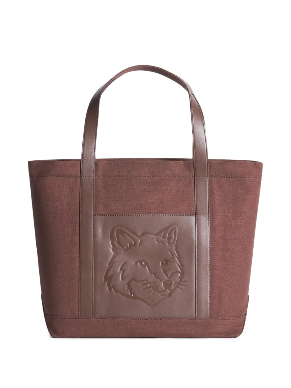Maison Kitsuné large Fox Head tote bag | marrón | Image 1