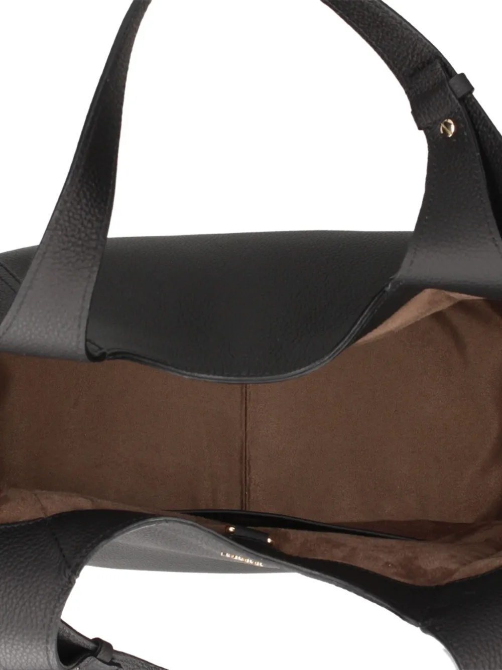 BOSS Leren shopper Zwart