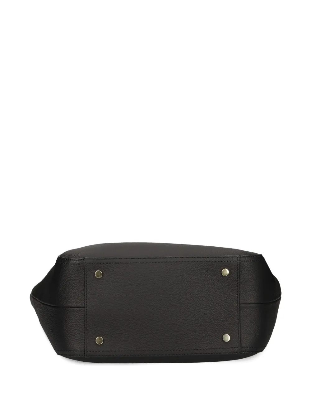 BOSS Leren shopper Zwart