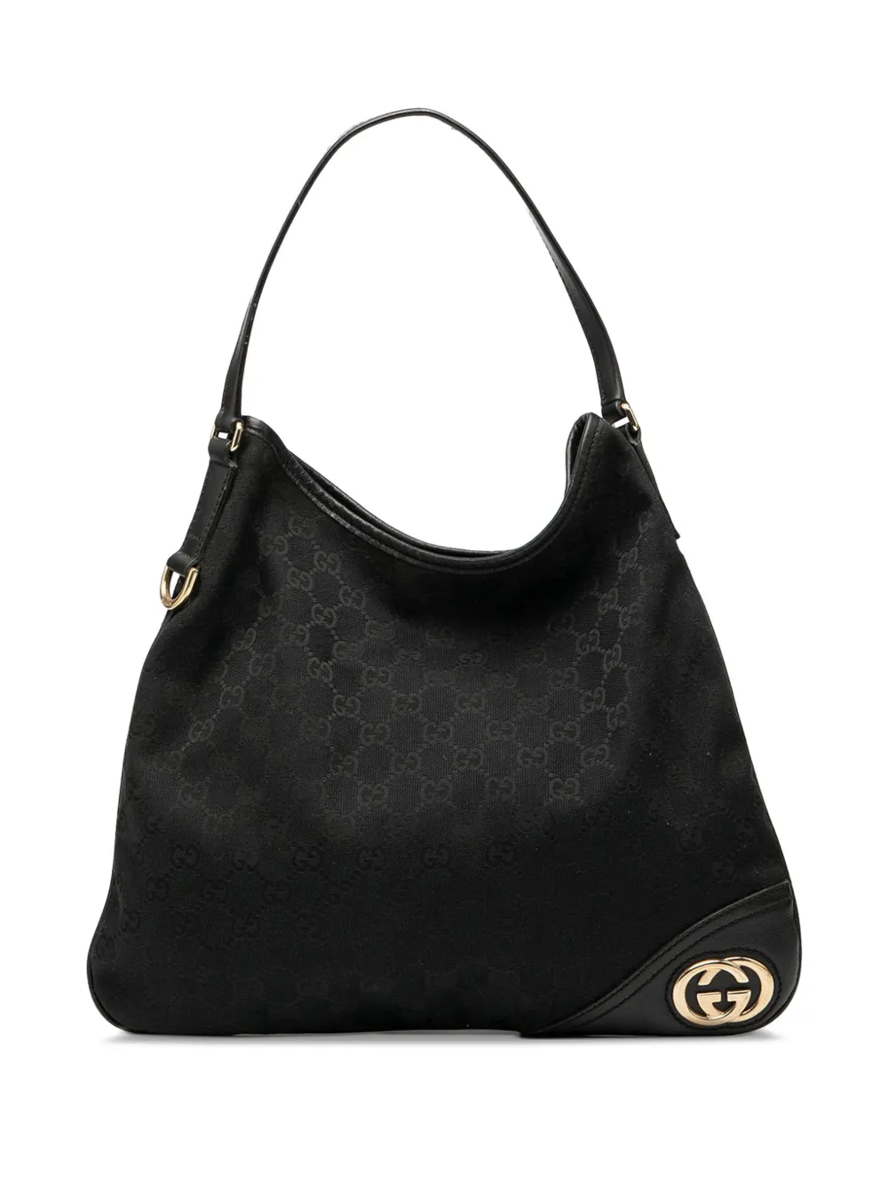 Gucci Pre-Owned 2000-2015 GG Canvas New Britt hobo bag - ブラック Gucci Pre-Owned 2000-2015 GG Canvas New Britt hobo bag - ブラック
