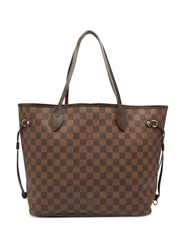 【美品】Louis Vuitton ダミエ トートバッグ Louis Vuitton Pre-Owned 2008 ダミエ エベヌ ネヴァーフル MM トート